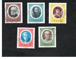 ITALIA REPUBBLICA  - UNIF. 1375.1379 -  1977  ARTISTI ITALIANI (COMPLET SET OF 5) -   USATO - 1971-80: Usati