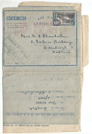 Ceylon Maritime Mail ( Inside "Colombo 19oct1944") Aerogramme Regular C.20 KG5 X Scotland - Censored - Ceilán (...-1947)