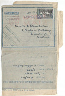 Ceylon Maritime Mail ( Inside "Colombo 19oct1944") Aerogramme Regular C.20 KG5 X Scotland - Censored - Post