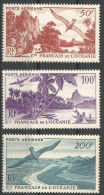 OCEANIE - VARIOUS SITES WITH BIRD OR AIRCRAFT - Yv #PA26 TO Yv #PA28 - (**/MNH) - 1948 - Neufs