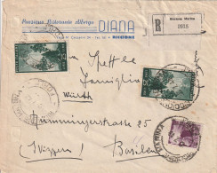 Italie Lettre Recommandée Riccione Marina Pour La Suisse 1948 - 1946-60: Storia Postale