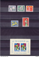 SUISSE 1962 POUR LA JEUNESSE Yvert 700-704 + BF 18, Michel 758-762 + Bl 18 NEUF** MNH Cote 10 Euros - Unused Stamps