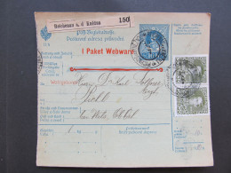 PAKETKARTE Rychnov N.K Reichenau Pichl Wels Postbegleitadresse Průvodka   / P8602 - Covers & Documents