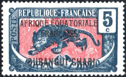 UBANGI-SHARI, FAUNA, LEOPARDO, 1924, NUOVI (MLH*) Scott:FR-OU 44, Yt:FR-OU 46 - Nuevos