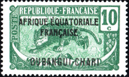 UBANGI-SHARI, FAUNA, LEOPARDO, 1924, NUOVI (MLH*) Scott:FR-OU 45, Yt:FR-OU 47 - Nuovi