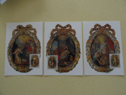 CARTE MAXIMUM CARD 3 CM ROSENKRANZ MEDAILLON NOEL  LIECHTENSTEIN - Sonstige & Ohne Zuordnung