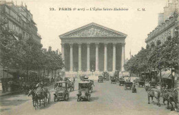 75 - Paris - Eglise Sainte Madeleine - Animée - Automobiles - CPA - Voir Scans Recto-Verso - Churches