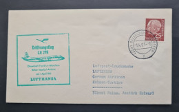 SARRE, Timbre N °400 Sur Lettre Avec Griffe Eröffnungsflug LH 298. LUFTHANSA. - Cartas & Documentos