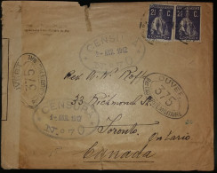 TIPO CERES - CENSURAS - WWI - Lettres & Documents