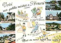 58 - Saint Honoré Les Bains - Multivues - Illustration Cure Thermale - Mention Photographie Véritable - Carte Dentelée - - Saint-Honoré-les-Bains