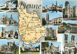 86 - Vienne - Multivues - Carte Géographique - CPM - Voir Scans Recto-Verso - Other & Unclassified