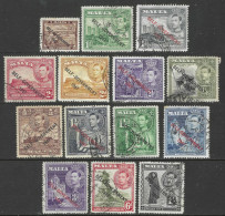 Malta. 1948-53 Self Government. 14 Used Values To 2/6. SG 235etc. M4126 - Malte