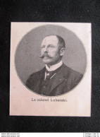 Ritratto Del Colonnello Lubanski Stampa Del 1907 - Other & Unclassified