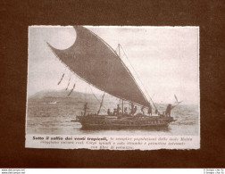 Nelle Isole Mainu O Mainau Nel 1945 Primitiva Imbarcazione - Otros & Sin Clasificación