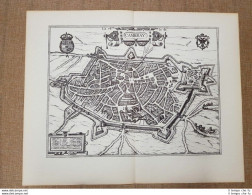 Veduta Della Città Di Cameracum O Cambrai Georg Braun E Frans Hogenberg Ristampa - Mapas Geográficas