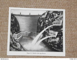 Modello Della Diga Di Hoover O Hoover Dam O Boulder Dam USA Stampa Del 1934 - Altri & Non Classificati