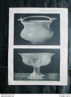 Arte Vetraria A Murano: Secchiello, Coppa, Reliquiario, Ampolla Stampa Del 1932 - Other & Unclassified