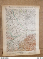 Grande Carta Geografica Del 1909 Milano Lombardia Touring Club Italiano - Mapas Geográficas