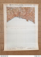 Grande Carta Geografica Del 1909 Genova E Savona Liguria Touring Club Italiano - Geographical Maps