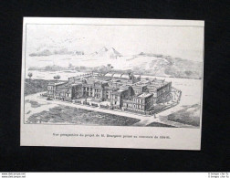 Nuovo Museo Delle Antichità Egiziane Al Cairo: Progetto Dourgnon Stampa Del 1902 - Altri & Non Classificati