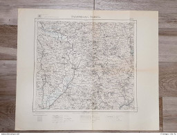 Carta Topografica Palombara Sabina I. Geografico Militare Anno 1936 Cm 60 X 52  - Mapas Geográficas