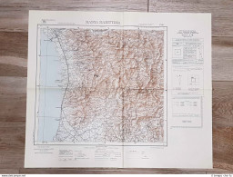 Carta Geografica O Mappa Massa Marittima I.G.M. Anno 1953 Cm 60,00 X 52,00 - Mapas Geográficas