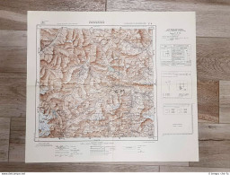 Carta Geografica Bormio Istituto Geografico Militare Anno 1950 Cm 58 X 50  - Geographical Maps