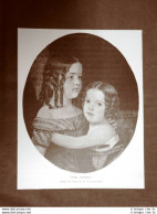 The Sisters O Le Sorelle Quadro Di William Page Stampa Del 1888 - Avant 1900