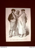 Incisione Di Gustave Dorè Del 1874 Majo E Contadini Di Jerez O Xéres Spagna - Avant 1900