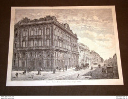Milano Nel 1881 La Casa Rossa Sul Corso Disegno Di Bonamore - Avant 1900