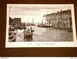 Rarissima Veduta Di Fine '800 Venezia - Isola Della Giudecca - Avant 1900