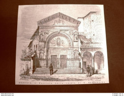 Perugia Nel 1876 Facciata Della Chiesa Di San Bernardino - Avant 1900