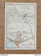 Carta Geografica, Pianta O Piantina Del 1927 Bagnoli E Agnano Terme Campania TCI - Autres & Non Classés