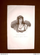 Teresa Bandettini O Amarilli Etrusca Lucca 1763  1837 Poetessa Acquaforte 1849 - Avant 1900