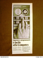Corso Computex Per Conoscere Il Computer Pubblicità Vintage Anni '70 - Autres & Non Classés