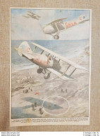 Retrocopertina La Domenica Del Corriere Del 1923 Le Touquet Il Golf Dal Cielo - Other & Unclassified