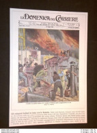 Anno 1906 San Francisco Incendio Vino Ristampa Copertine Domenica Corriere - Autres & Non Classés