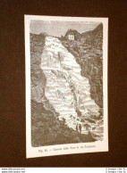 Rara Veduta Di Fine '800 Cascata Della Toce In Val Formazza - Avant 1900