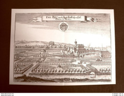 Castello Di Weimar Germania Incisione Di Merian Matthäus Del 1640 Ristampa - Andere & Zonder Classificatie