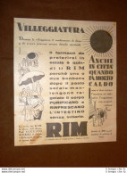 Pubblicità Del 1931 RIM Per Regolare L'intestino Ricetta Del Prof. Augusto Murri - Autres & Non Classés