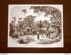 Nell'Isola Di Giava O Java Nel 1863 Un Paesaggio Dell'interno Indonesia - Antes 1900