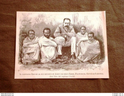 Anno 1887 Capitano Cecchi In Aden Con I Servi Subir, Franciscos, Gencio, Garonna - Voor 1900