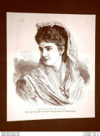 Adela Juana María "Adelina" Patti Nel 1877 Soprano Madrid, 1843  Brecon, 1919 - Antes 1900