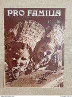 Copertina Pro Familia Del 1938 Scorcio D'inverno E Costume Tipico D'oltralpe - Altri & Non Classificati