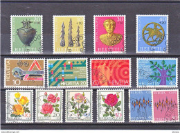 SUISSE 1972 Yvert 895-898 + 899-900 + 901-904 + 914-917 Oblitérés Cote 7,60 Euros - Gebruikt