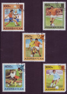 Asie - Azerbaïdjan - Football - 5 Timbres Différents - 7124 - Azerbaïdjan