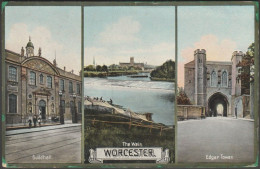 Multiview, Worcester, Worcestershire, 1910 - Jay Em Jay Postcard - Worcester