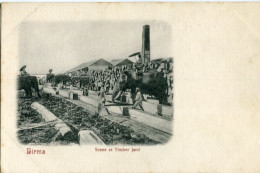 Burma Timber Yard Unused Postcard - Myanmar (Birma)