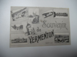 DEP 89 YONNE  CARTE ANCIENNE EN N/BL DE 1919 Souvenir De VERMENTON  MULTIVUES  7 Mini-clichés  Dont FOURS à CHAUX   Edit - Vermenton