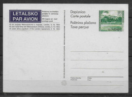 SLOVENIE Carte PAP  Avions - Vliegtuigen